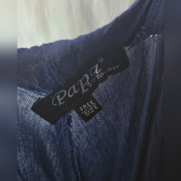 🇨🇦 Papa Vancouver Boho Blue Wide-Leg Jumper - Picture 5 of 6